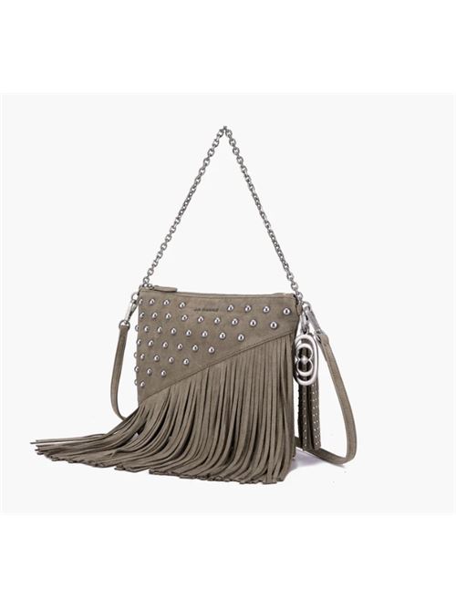 night ed.fringes&studs pochette suede LA CARRIE | 152P-KY-501-SUETAUPE